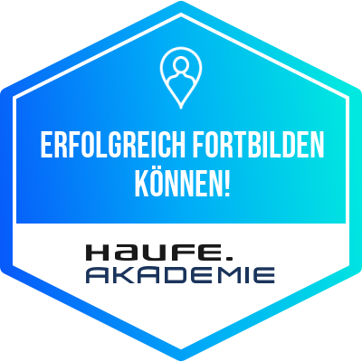 Badge der Haufe Akademie: Erfolgreich fortbilden können